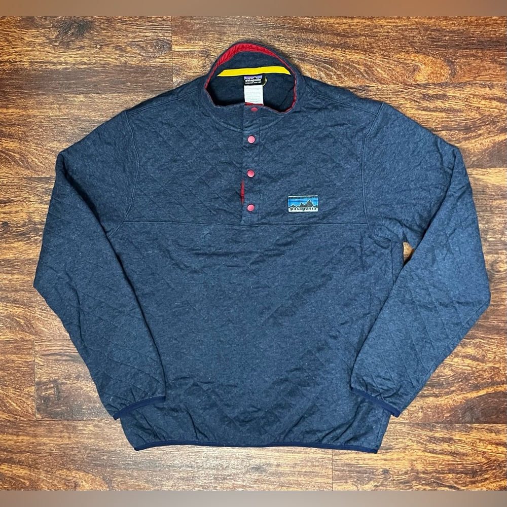 Patagonia 1/4 T Snap Pullover Legacy Diamond Quilt Size M Preowned